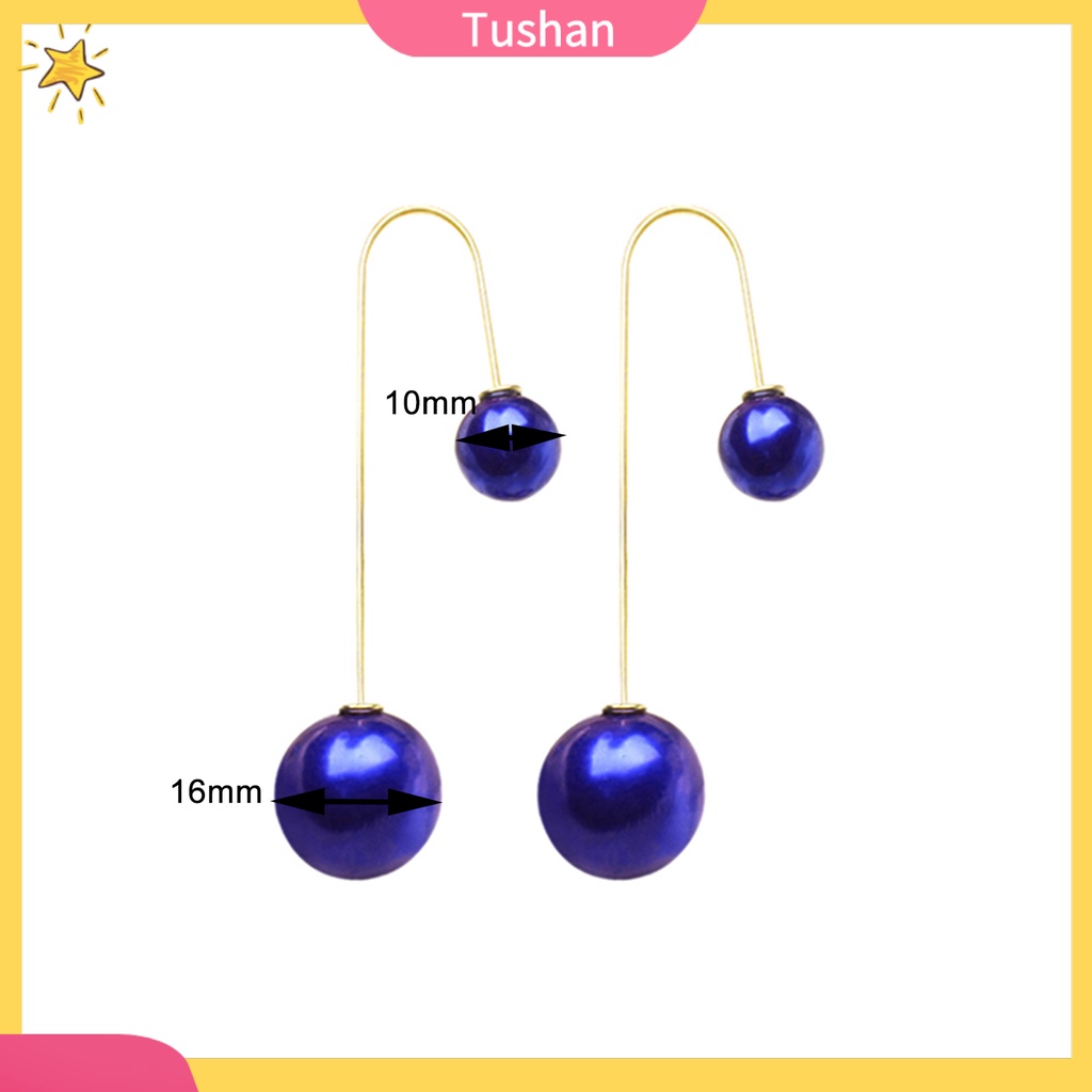 Khuyên tai chữ U đính ngọc trai giả thời trang cho nữ