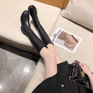 Bốt da mềm gót vuông 3cm