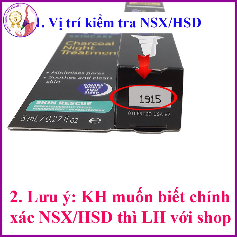 Gel T-ZONE Ngăn Ngừa và Giảm Mụn Ban Đêm Than Hoạt Tính Skincare 8ml (đen) | BigBuy360 - bigbuy360.vn