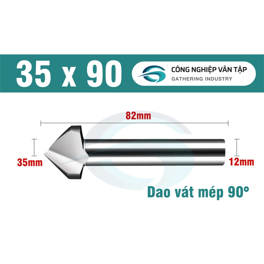 Dao phay vát mép 1 lưỡi 90 độ hàng chính hãng, chất lượng cao.