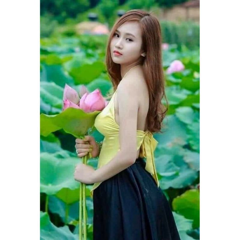Váy yếm đào vải lụa cao cấp nhiều màu sắc