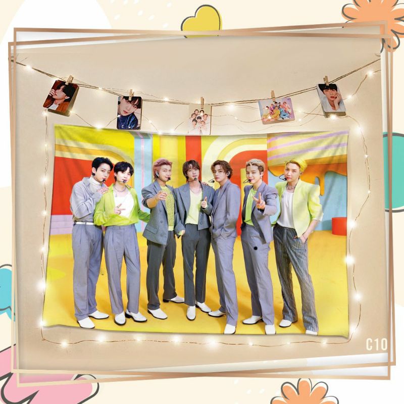 Tranh vải BTS treo tường trang trí, làm back ground 💜💜💜 | BigBuy360 - bigbuy360.vn