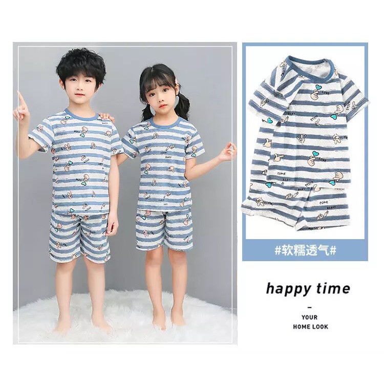 Bộ Cotton Thông Hơi Form to rộng thoải mái cho bé trai và gái nhiều hình size 90-150