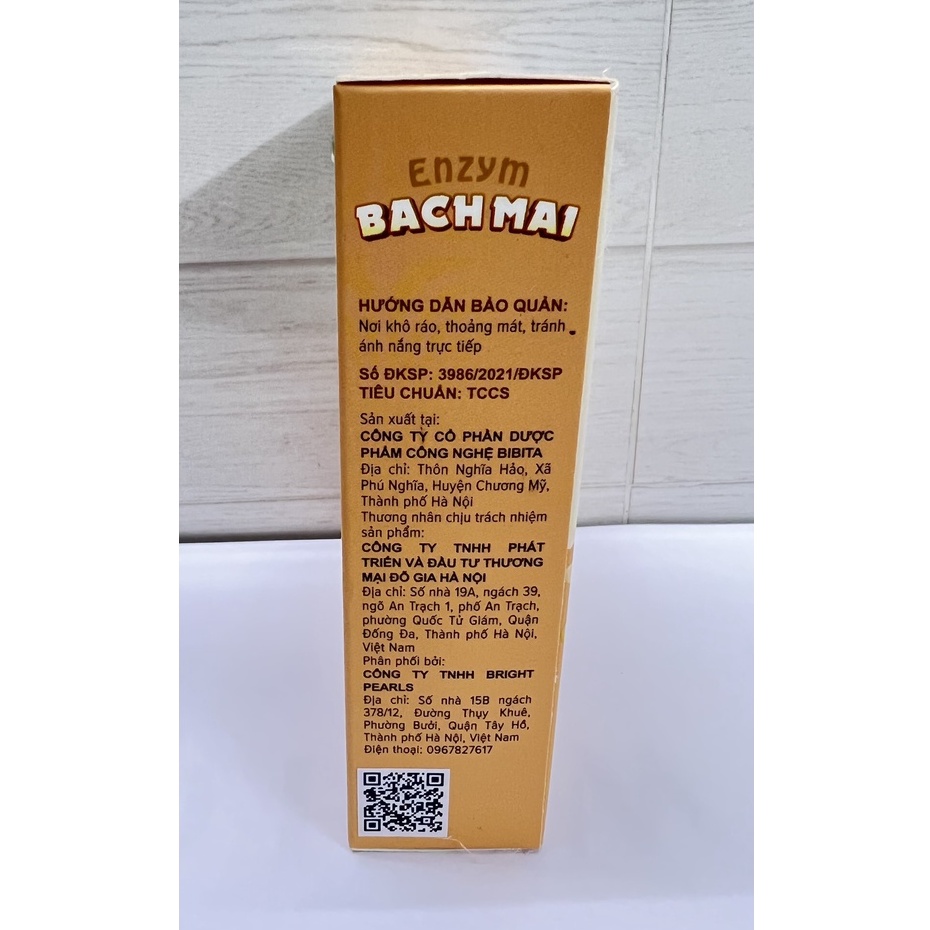 Men sống Enzym bạch mai bé tiêu hóa tốt,hết biếng ăn,tăng cân hấp thu dưỡng chất.suckhoechomoinha