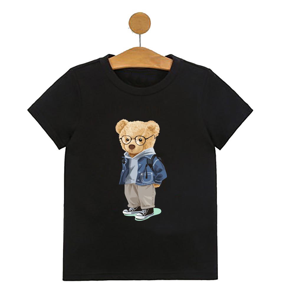 ( khuyến mãi ) Áo thun trẻ em hình người gấu mang balo IT COOL ( trai và gái).áo cho bé từ 6kg-30kg.AL20. .