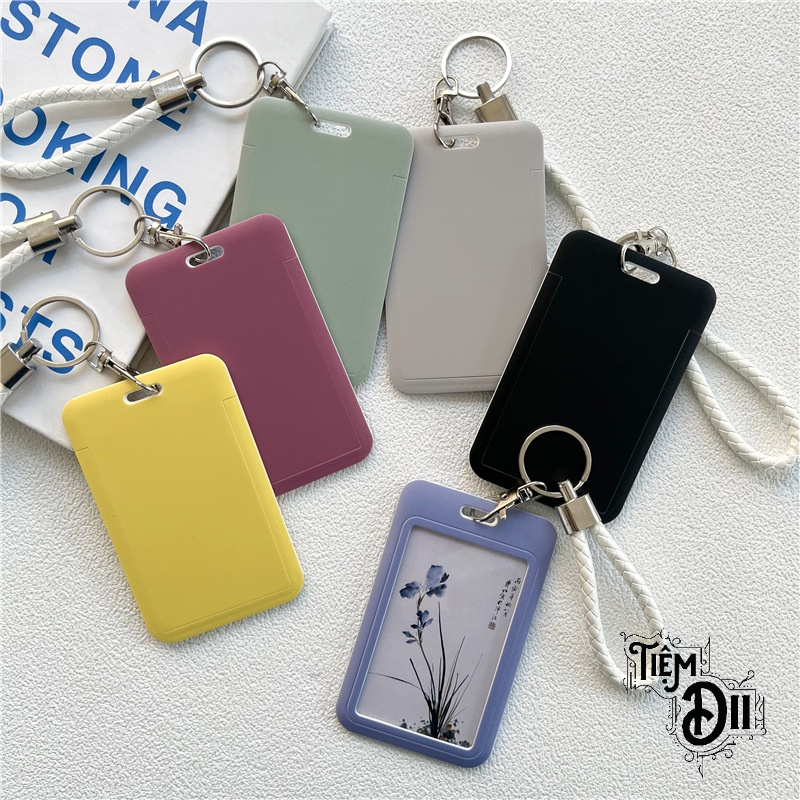 Bao Đựng Thẻ Kèm Dây Đeo Tay Da PU  Nhiều Mẫu Bao Thẻ Trơn Thẻ Đeo Bảng Tên Cute Bao Đựng Crad, Thẻ Phụ Kiện Xinh