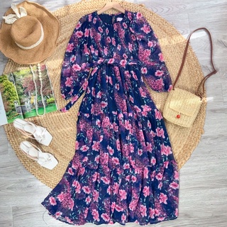 SS106 Đầm maxi hoa bo chun
