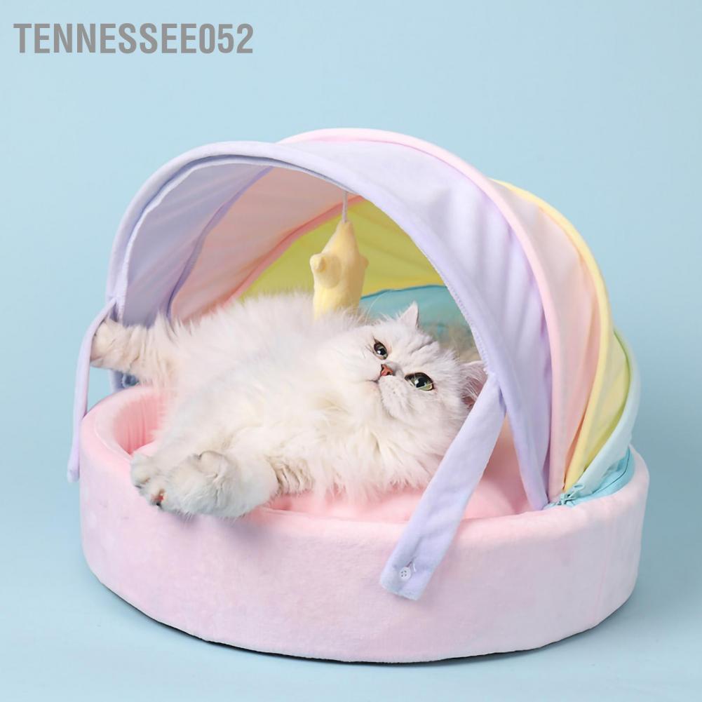 Hàng Sẵn Nhà mèo cầu vồng mềm mại thoải mái chống trượt dưới đáy【Tennessee052】