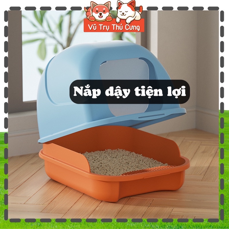 Nhà vệ sinh cho Mèo dạng kín, có cửa ra vào, hạn chế mùi hôi