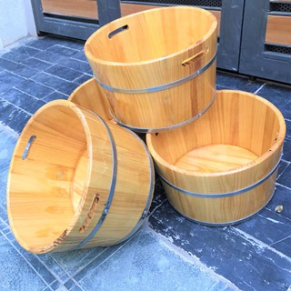 Chậu ngâm chân cải tiến gỗ thông