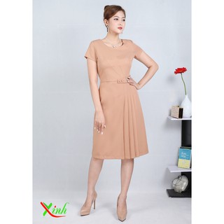 Đầm nude da xếp ly ThoiTrangXinh DL592