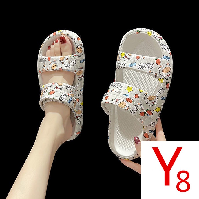 Dép Sandal Mùa Hè Hai Quai Đế Dày Chống Trượt Phong Cách Hoạt Hình Thời Trang Mùa Hè 2022 Cho Nữ