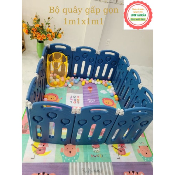 💘 Bộ quây cũi GẤP GỌN mẫu mới 2021 TẶNG THẢM, bóng ,giỏ💘