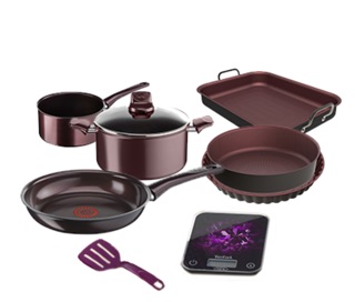Chảo chống dính Tefal Dark Ruby 28cm
