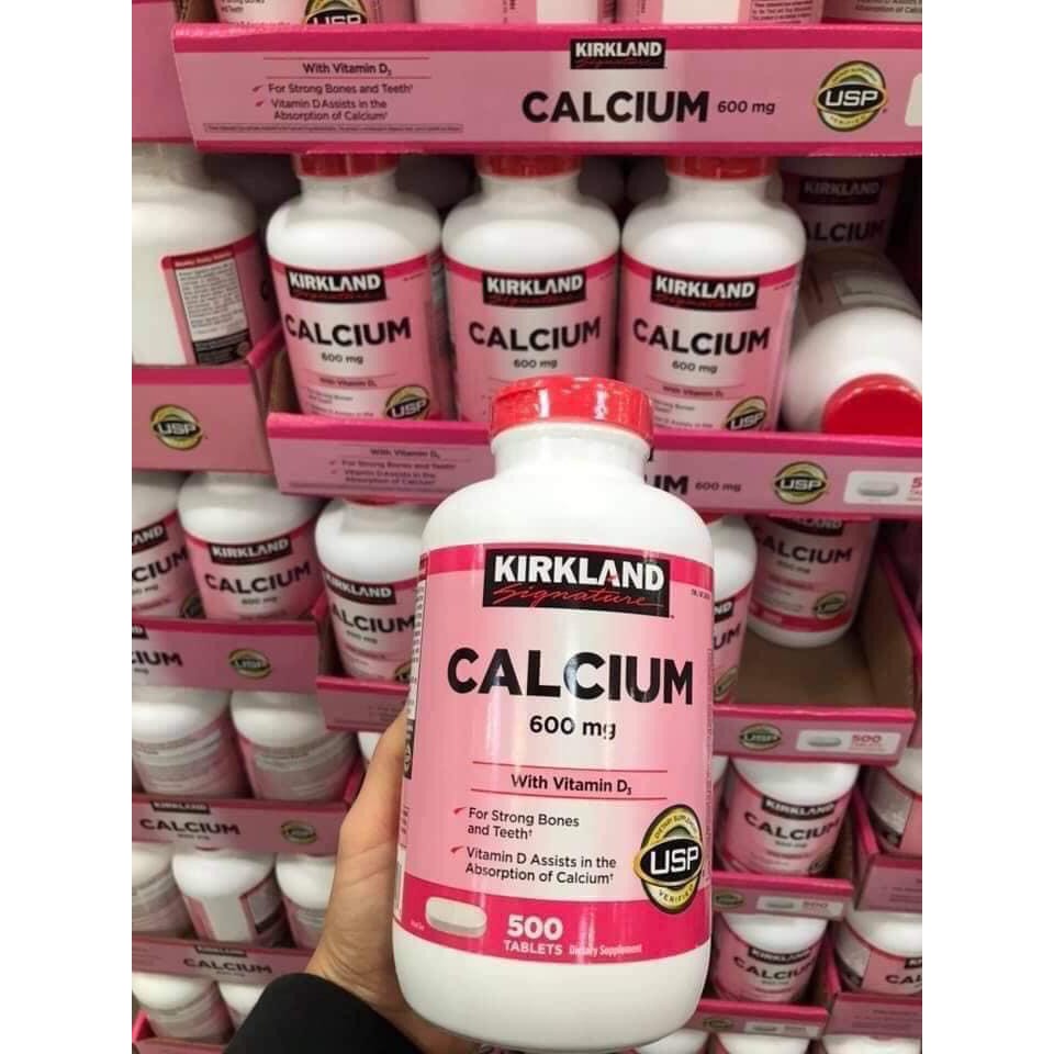 [HSD 06/2023] KIRKLAND Calcium 600mg + Vitamin D3 500 viên