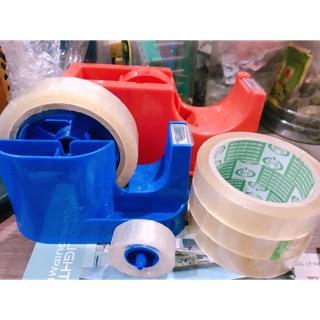 Dụng cụ cắt băng keo + 3 cuộn keo
