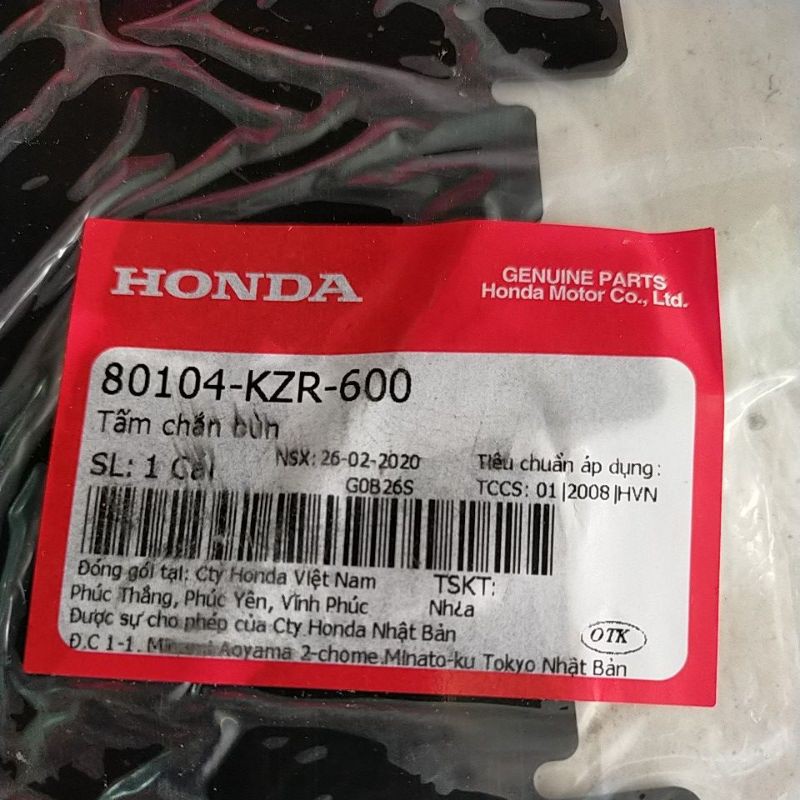 Cao su chắn bùn Honda Sh mode 125/ Click 125 2013