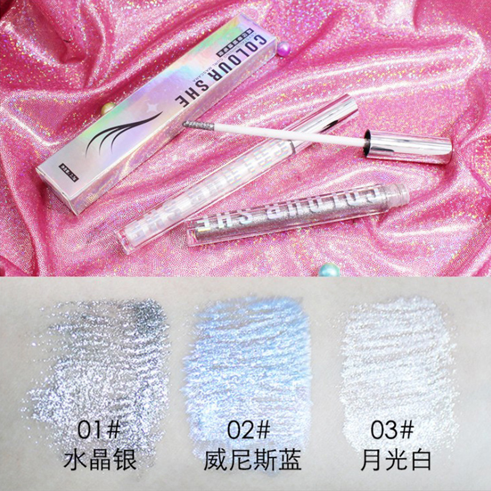 (Hàng Mới Về) Mascara Trang Điểm 3 Màu Kim Cương Lấp Lánh Nhanh Khô Chống Thấm Nước