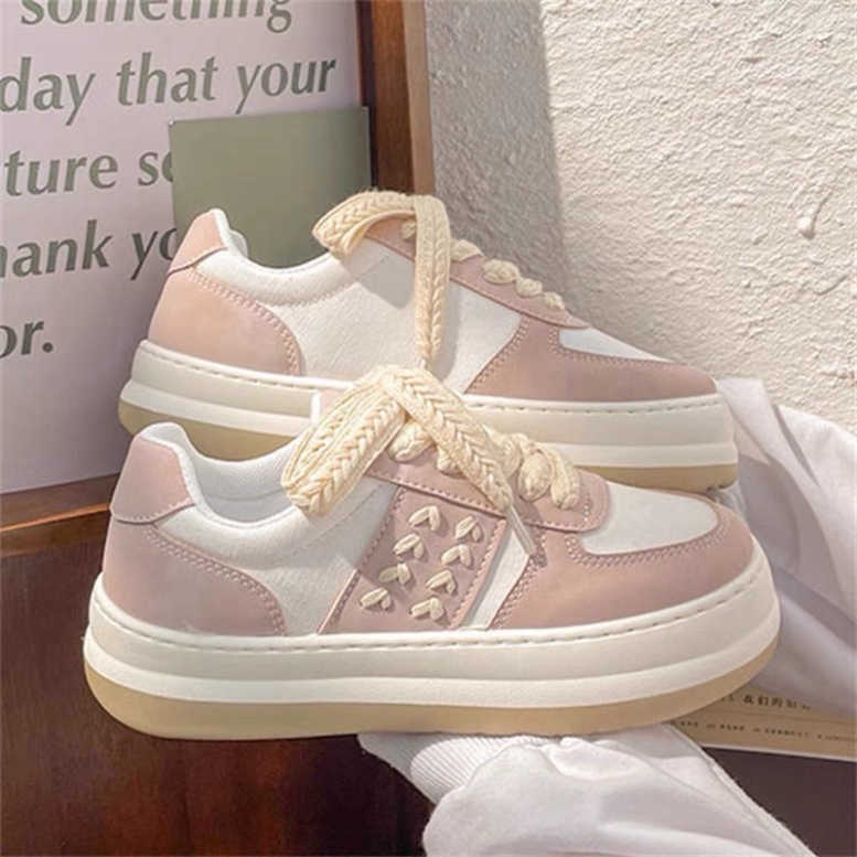 Giày Thể Thao Sneaker Nữ đế bánh mì mũi tròn,Giày thể thao nữ phối màu cực chất  phong cách Hàn Quốc thời trang mùa xuân