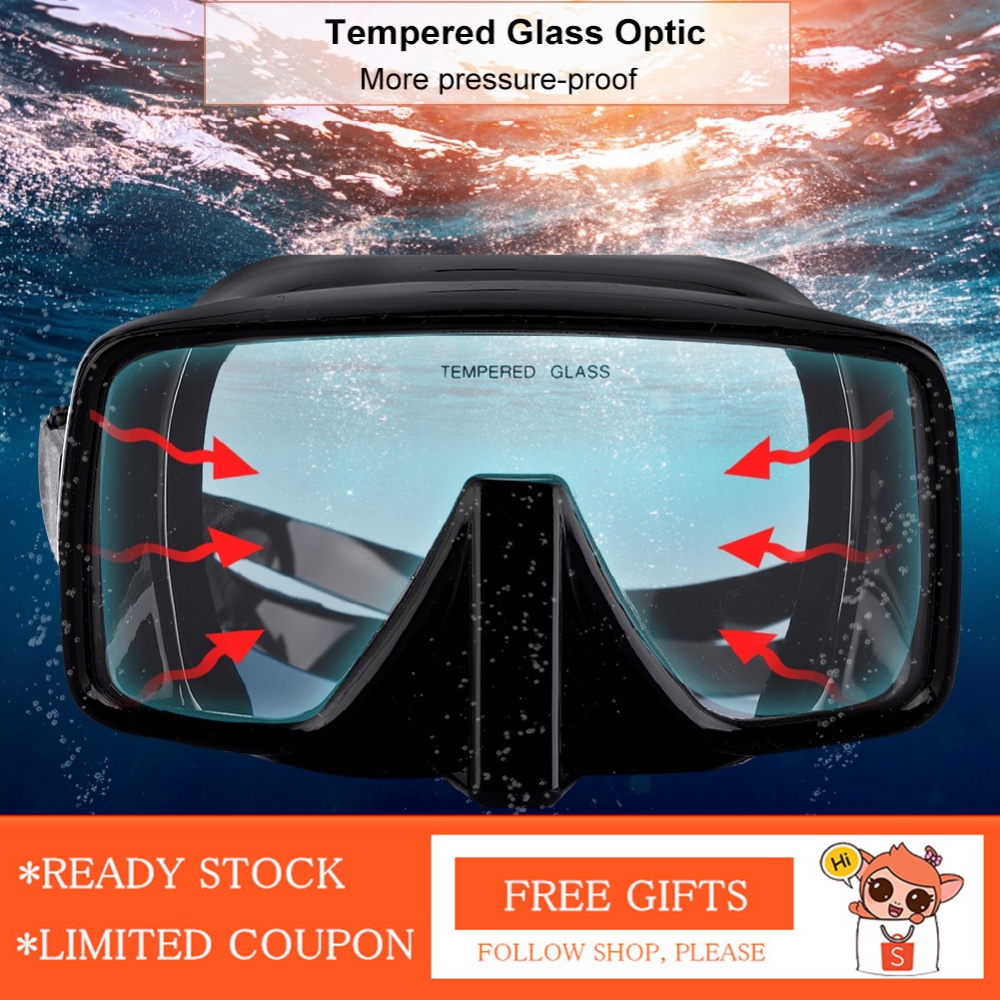 Scuba Underwater Diving Mask  Silicone Goggle for Salvage/Scuba