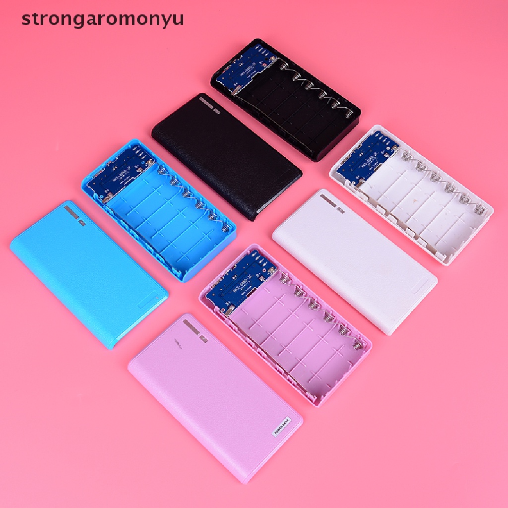 20000mAh dual usb power bank case kit 6X 18650 battery charger diy box for phone .