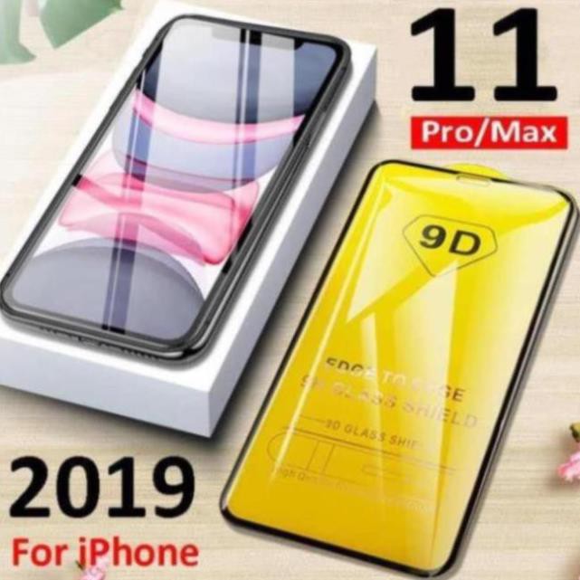 Kính cường lực 9D đế vàng full màn, viền mỏng cho iphone /X/Xs/Xr/Xsmax/11/11Pro/11ProMax