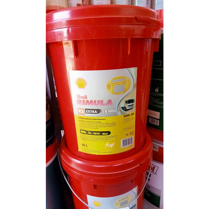 Dầu động cơ Shell Rimula R2 20W50 CAO CẤP 18 lít chuyên dùng cho xe chịu tải