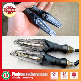Xi nhan 12V, 48V dạng LED 2 mặt trước sau, gắn xe máy, xe điện Xmen, NIJIA, CAP A, 133 và nhiều loại xe khác nhau (1đôi)