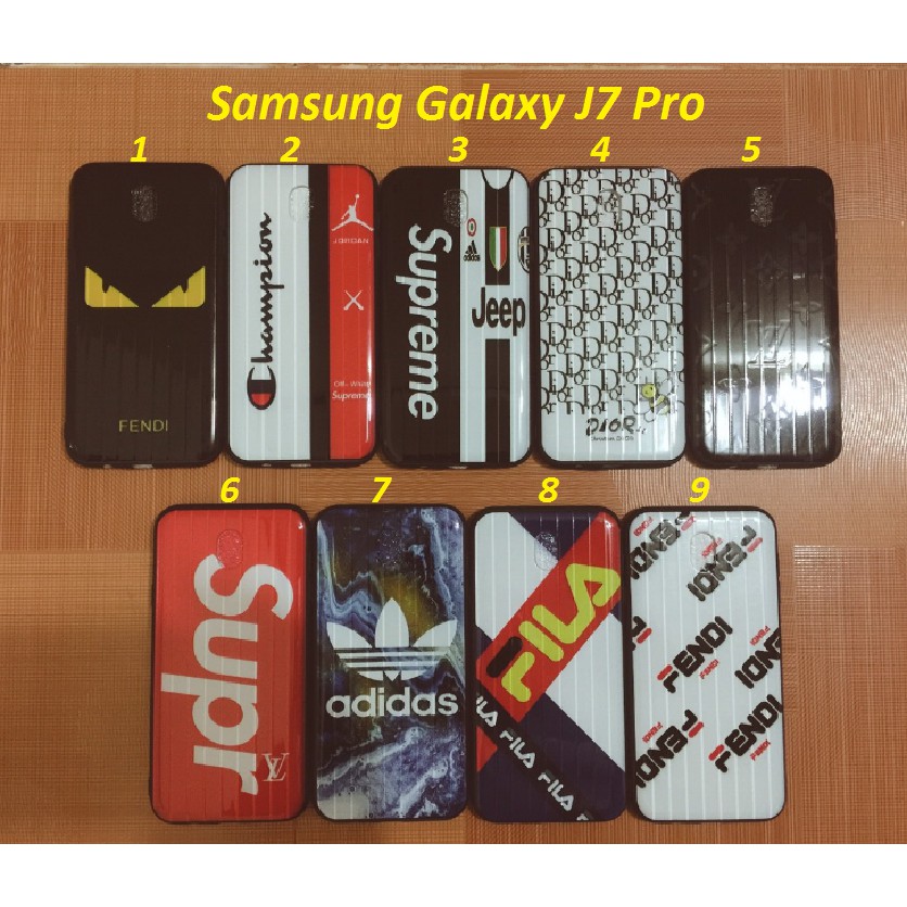 Ốp Lưng Samsung J7 pro - Ốp Silicon Dẻo vân Kẻ Vali In Hình Cực Hót Ảnh Thật 100%