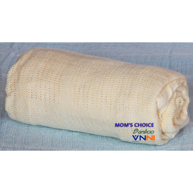 Chăn lưới Mom's Choice Bamboo (sợi tre) màu vàng