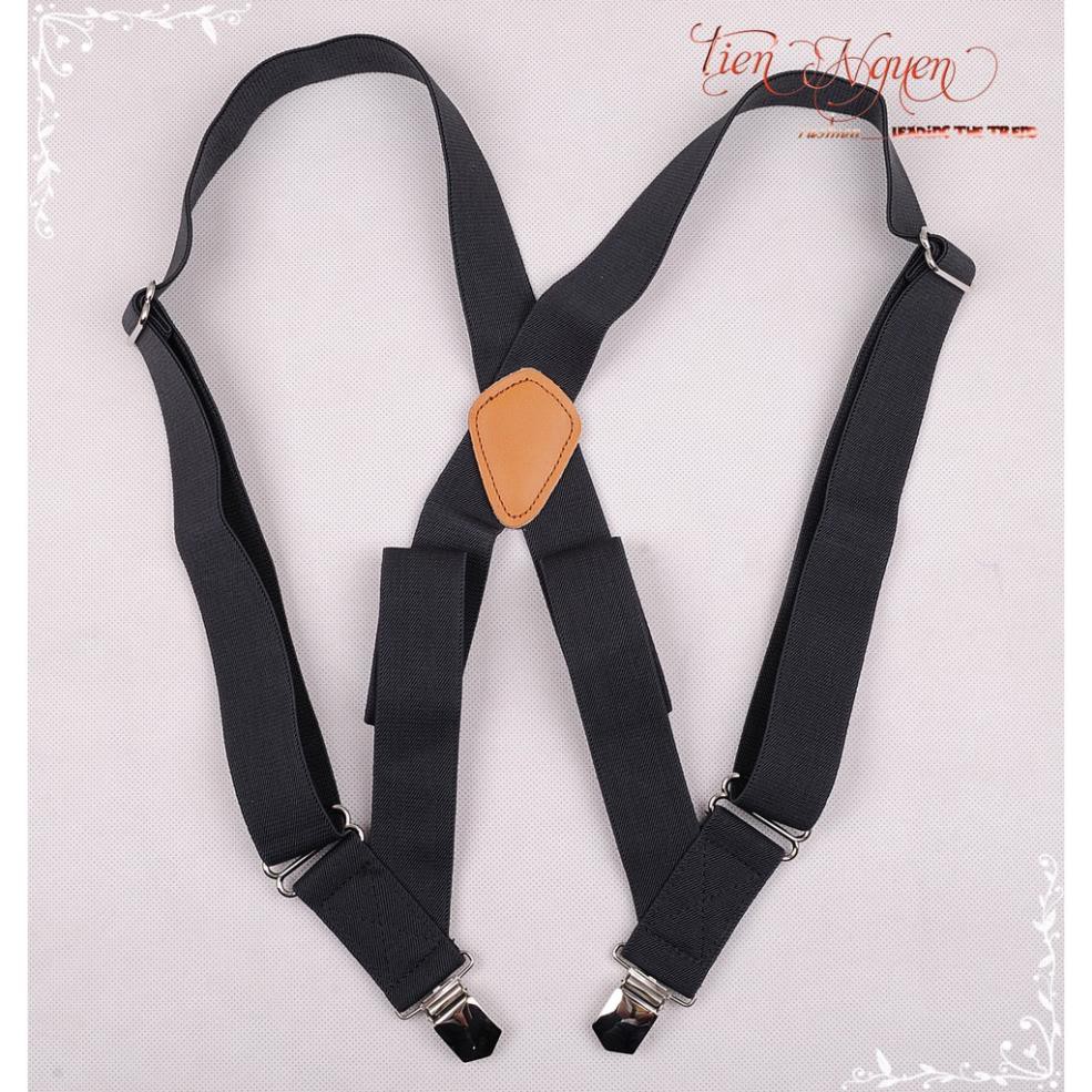 Dây đeo quần nam cao cấp, Dây đeo chéo holster Suspender ( màu ghi xám ) - Tien Nguyen