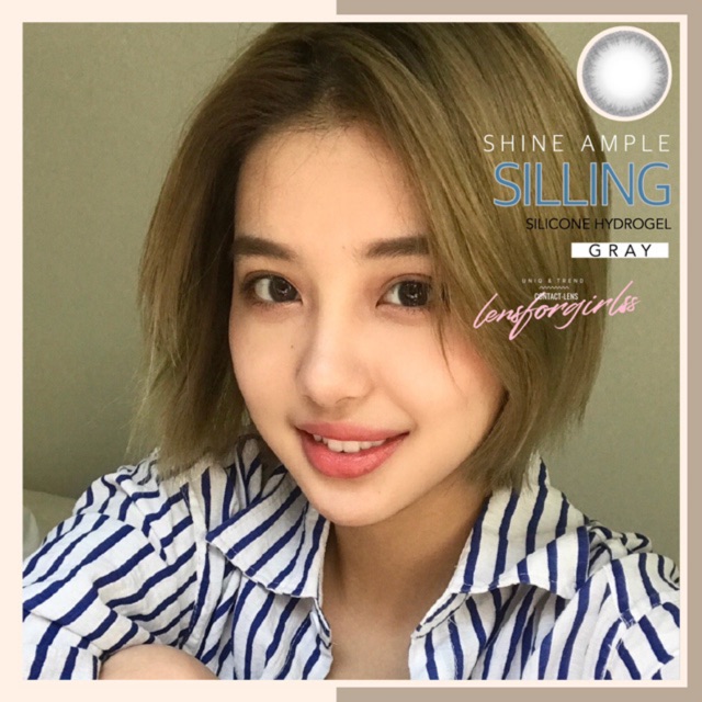 &lt;MẪU CLEAR&gt; Kính áp tròng SILLING GRAY - SILICONE HYDROGEL của LENS-ME (HSD: 1 tháng)