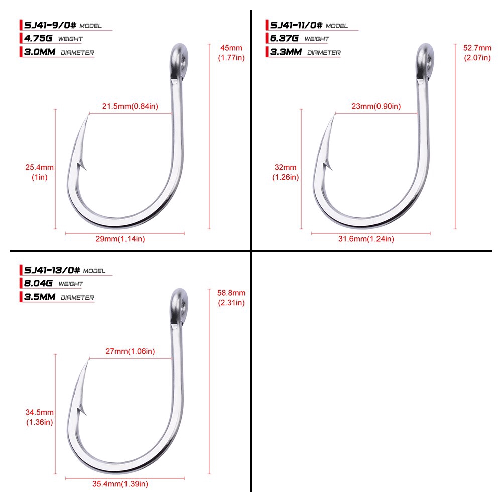 Set 10 lưỡi móc câu Inox siêu sắc nét chuyên dụng câu cá