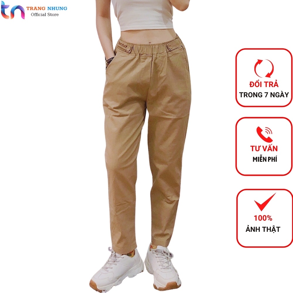 [ 5 MẪU ] Quần Baggy Nữ Kaki Lưng Thun Cao Cấp Chất Siêu Xịn Co Giãn 4 Chiều Kiểu Dáng Thể Thao TRANG NHUNG | BigBuy360 - bigbuy360.vn