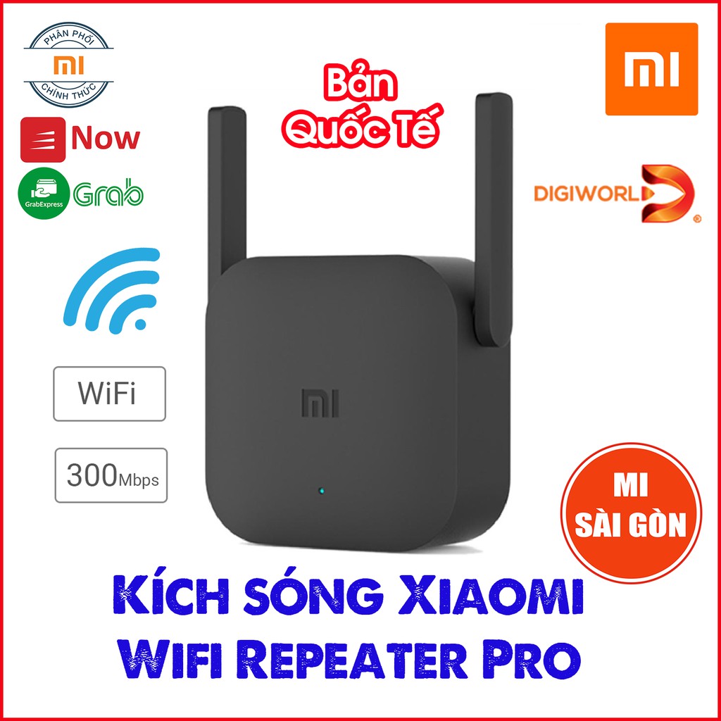 [BẢN QUỐC TẾ] BH 12 THÁNG TẠI DIGIWORLD - Kích sóng Xiaomi Wifi Repeater Pro dùng cho mạng 2.4G