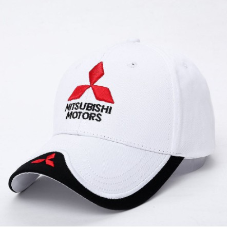 Mũ Lưỡi Trai nón kết Thêu Logo Mitsubishi Motor Racing F1 cho xe hơi ô tô Xpander Outlander Mirage Attrage Pajero Sport