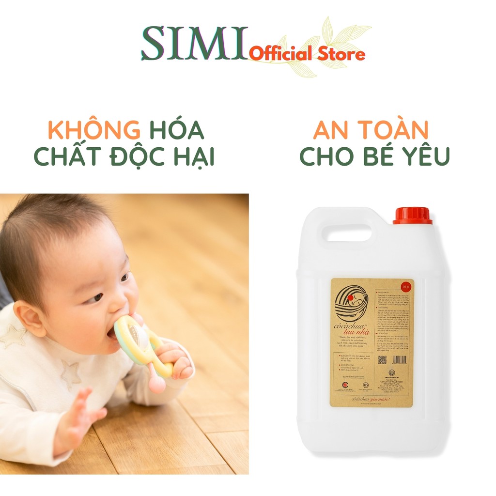 Nước lau nhà hữu cơ CÔ CÀ CHUA diệt khuẩn sạch thơm đuổi muỗi sàn gỗ bếp 10l