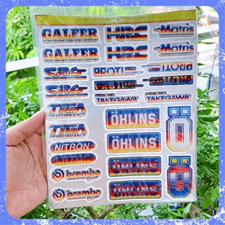 Tem logo ohlins,crg,uma, titan nổi,decal xe máy cao cấp không phai màu,nhãn dán mini FREESHIP