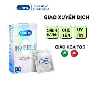 Bao Cao Su Durex Invisible Extra Thin Extra Sensitive Siêu Mỏng - Cảm Giác Chân Thật