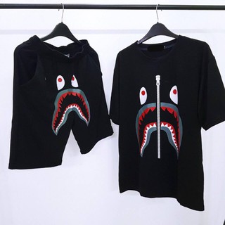Áo Thun Tay Lỡ Bape Hàm Cá Mập ( SET BỘ)  [[ Ảnh chụp thật]]]
