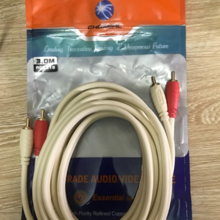 Dây tín hiệu choseal 2 ra 2 đầu AV cao cấp 3m