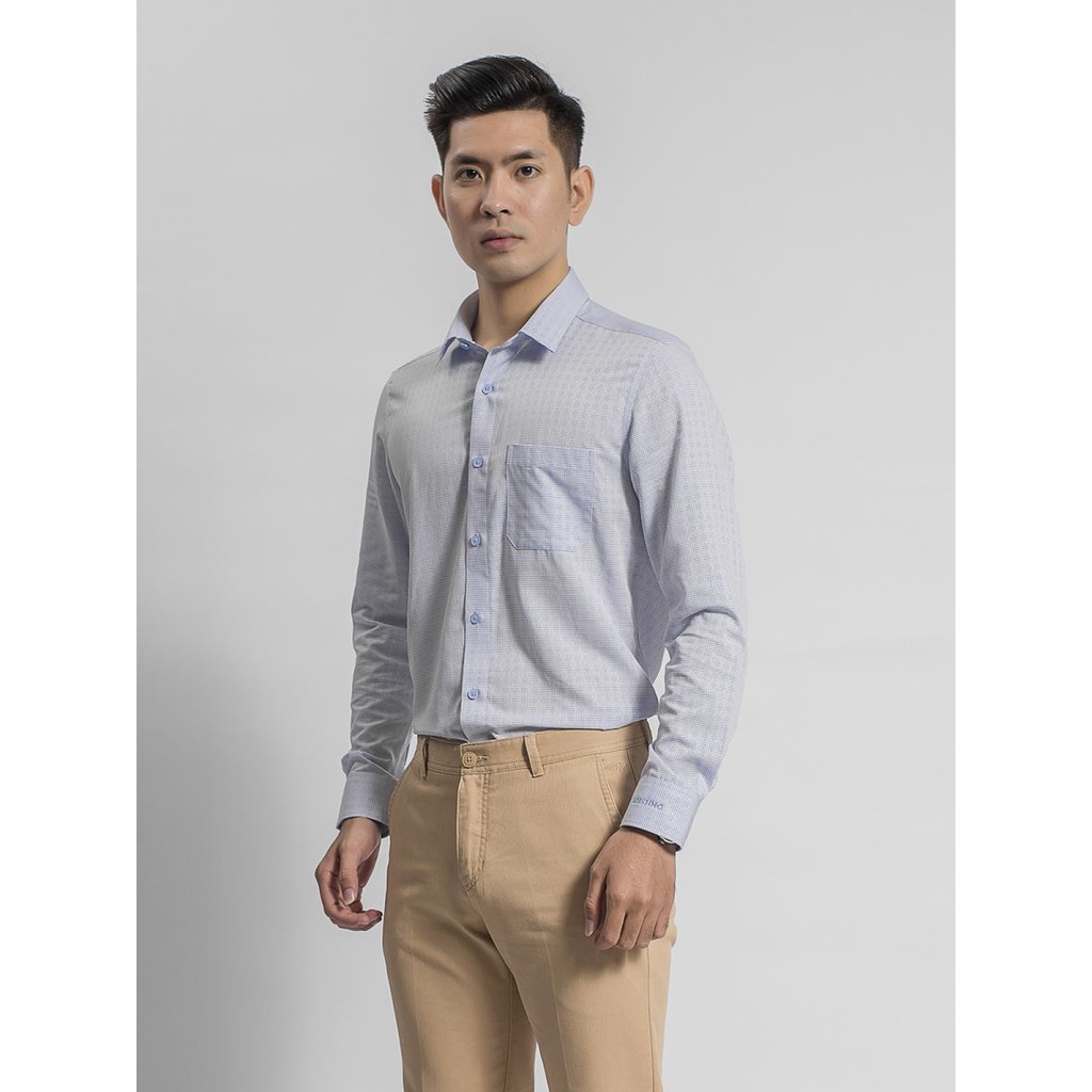 Áo sơ mi nam dài tay ARISTINO- sợi tre- reguler als57808 TAG 695k
