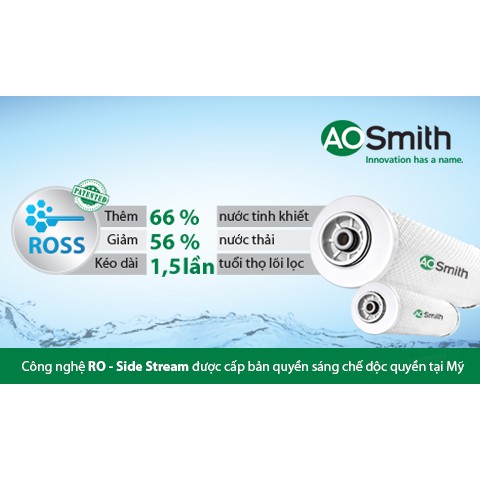 Màng RO Side Stream A.O.Smith - công suất 75 GDP