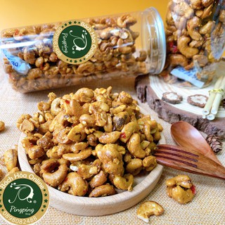 Hạt Điều Vỡ Rang Tỏi Ớt 500G đồ ăn vặt