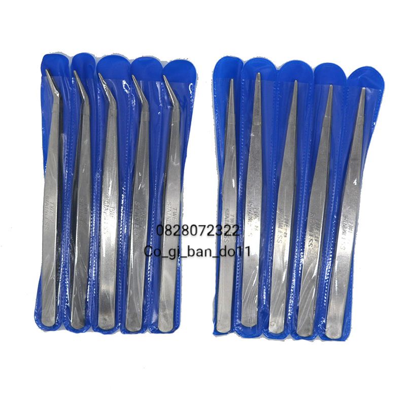 Nhíp Mũi Cong Mũi Thẳng Gắp Chỉ Vắt Sổ.
