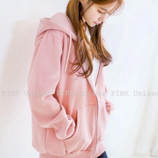 [ PINK ] Áo Khoác Hoodie TRƠN BASIC Unisex