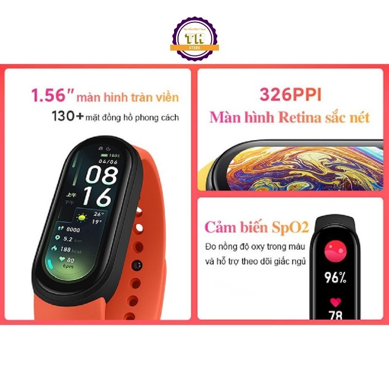 Đồng hồ thông minh Xiaomi Mi Band 6, Vòng đeo tay Miband 6 theo dõi sức khỏe, luyện tập Chính Hãng Giá Rẻ