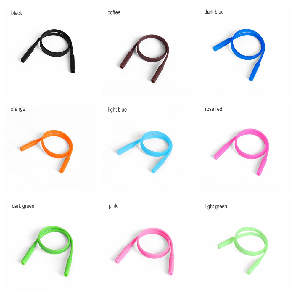 ☆YOLA☆ 2 Pcs Adjustable Silicone Eyeglasses Straps Holder Band Glasses Chain Sunglasses String Ropes Lanyards Sports Cord 13 Colous High Elastic Anti Slip/Multicolor