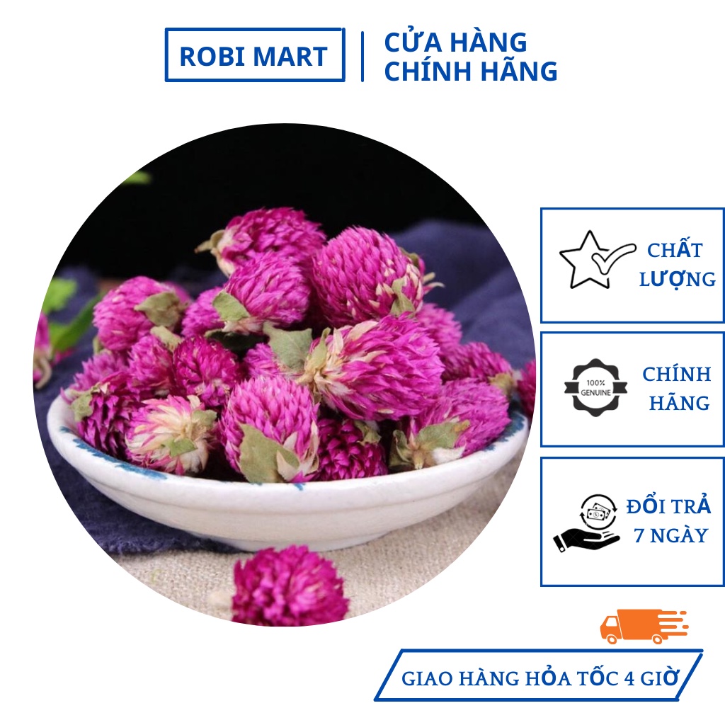 Hoa cúc bách nhật tím Robimart sấy lạnh 50 gram