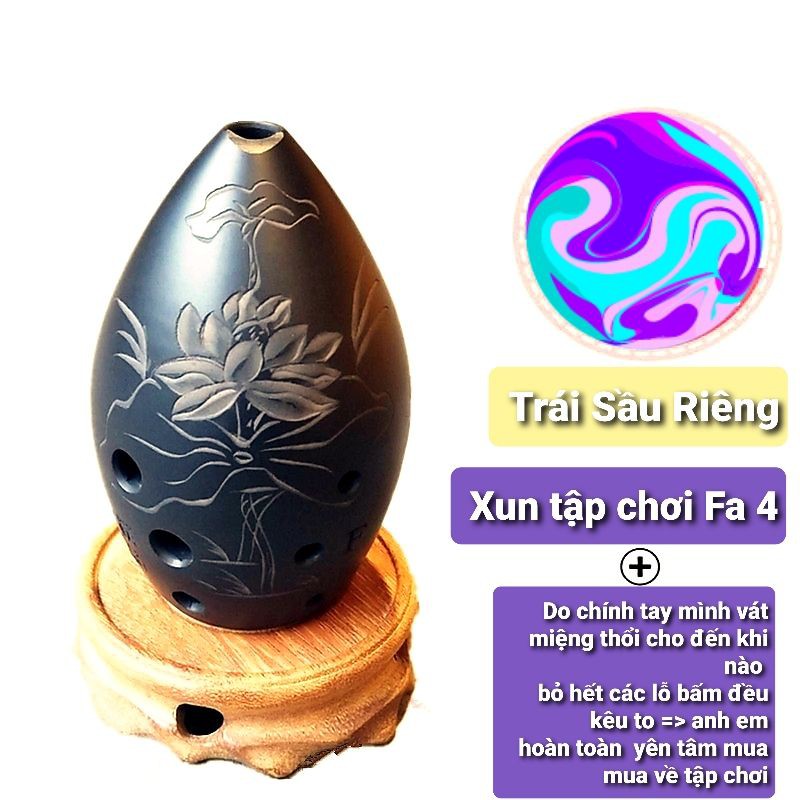 Xun đất 8 lỗ tập chơi (đã vát miệng thổi siêu dễ) Freeship - xun đất